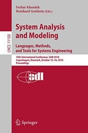 Tapa de System Analysis and Modeling. Languages, Methods, and Tools for Systems Engineering