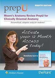 Tapa de Moore’s Anatomy Review PrepU