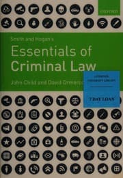 Tapa de Smith & Hogan's essentials of criminal law