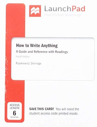 Tapa de LaunchPad for How to Write Anything with Readings