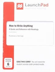 Tapa de LaunchPad for How to Write Anything with Readings