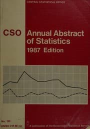 Tapa de Annual Abstract of Statistics, 1987 (Annual Abstract of Statistics)