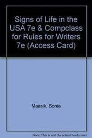 Tapa de Signs of Life in the USA 7e & CompClass for Rules for Writers 7e