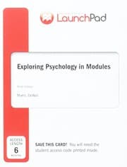 Tapa de LaunchPad for Myers's Exploring Psychology in Modules