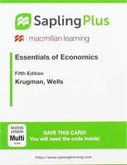 Tapa de SaplingPlus for Essentials of Economics