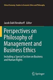 Tapa de Perspectives on Philosophy of Management and Business Ethics