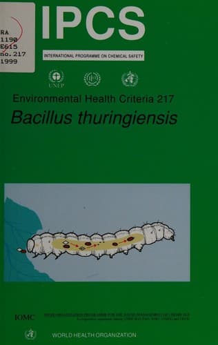 Tapa de Microbial pest control agent Bacillus thuringiensis