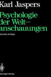 Tapa de Psychologie der Weltanschauungen