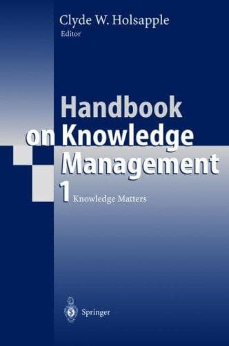 Tapa de Handbook on Knowledge Management 1