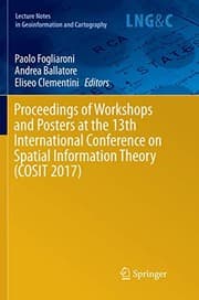 Tapa de Proceedings of Workshops and Posters at the 13th International Conference on Spatial Information Theory