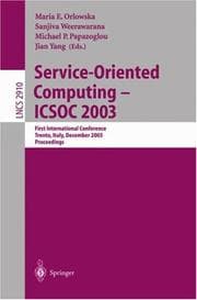 Tapa de Service-oriented computing--ICSOC 2003