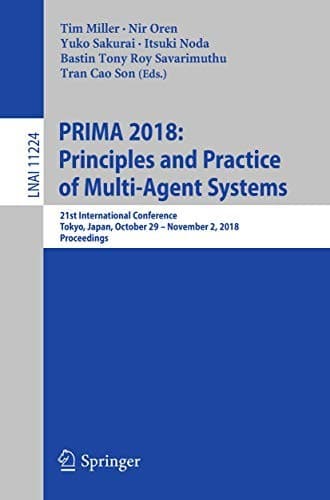 Tapa de PRIMA 2018 : Principles and Practice of Multi-Agent Systems