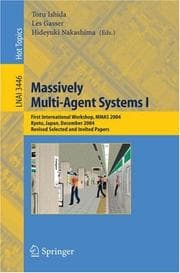 Tapa de Massively multi-agent systems I