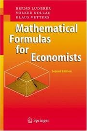Tapa de Mathematical formulas for economists
