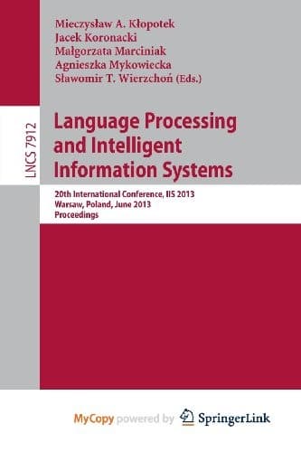 Tapa de Language Processing and Intelligent Information Systems