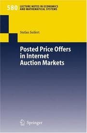 Tapa de Posted Price Offers in Internet Auction Markets