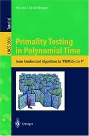 Tapa de Primality Testing in Polynomial Time