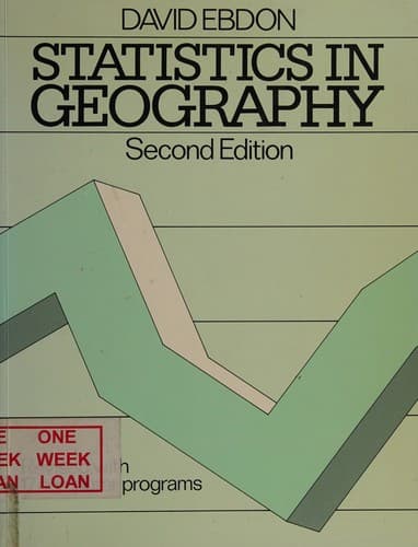 Tapa de Statistics in geography