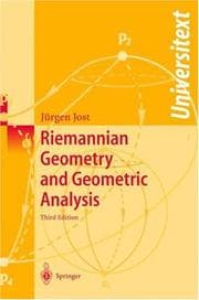 Tapa de Riemannian geometry and geometric analysis