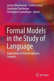 Tapa de Formal Models in the Study of Language