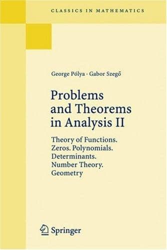 Tapa de Problems and Theorems in Analysis. Volume II