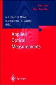 Tapa de Applied optical measurements