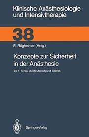 Tapa de Konzepte zur Sicherheit in der Anästhesie : Teil 1