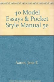 Tapa de 40 Model Essays & Pocket Style Manual 5e