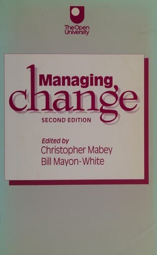 Tapa de Managing change