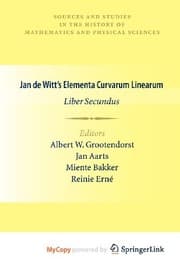 Tapa de Jan de Witt's Elementa Curvarum Linearum