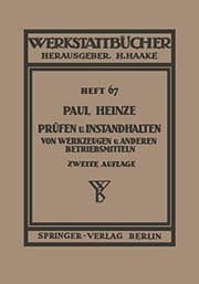 Tapa de Prüfen und Instandhalten von Werkzeugen und anderen Betriebshilfsmitteln