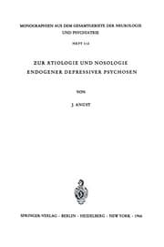 Tapa de Zur Ätiologie und Nosologie endogener depressiver psychosen