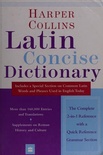 Tapa de Collins Latin dictionary plus grammar