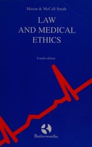 Tapa de Mason & McCall Smith's law and medical ethics