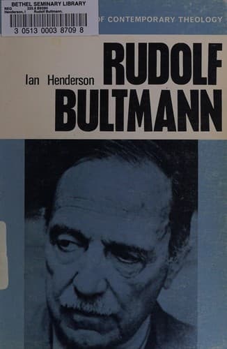 Tapa de Rudolf Bultmann