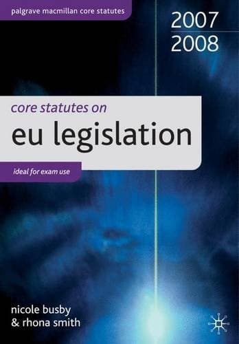 Tapa de Core Statutes on EU