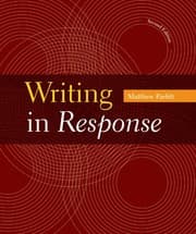 Tapa de Writing in response