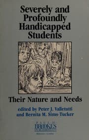 Tapa de Severely and profoundly handicapped students