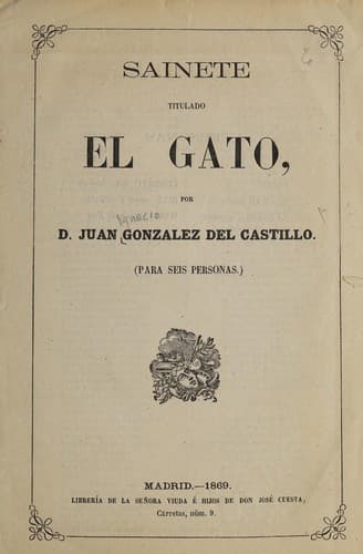 Tapa de Sainete titulado