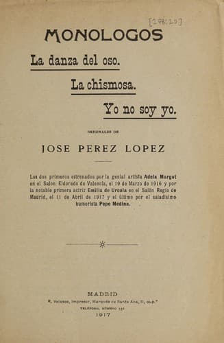 Tapa de Monólogos