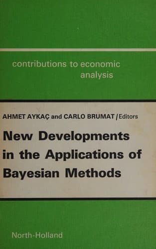 Tapa de New developments in the applications of Bayesian methods