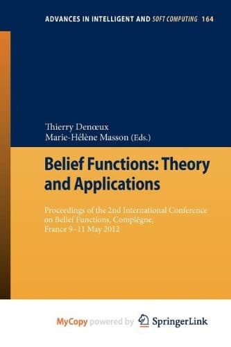 Tapa de Belief Functions : Theory and Applications