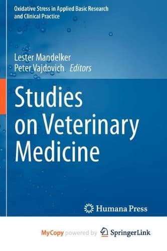 Tapa de Studies on Veterinary Medicine