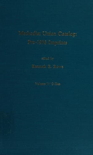 Tapa de Methodist union catalog, pre-1976 imprints
