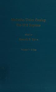 Tapa de Methodist union catalog, pre-1976 imprints