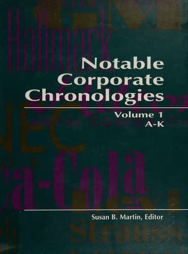 Tapa de Notable Corporate Chronologies