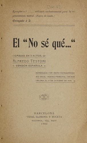 Tapa de El "No sé qué--"