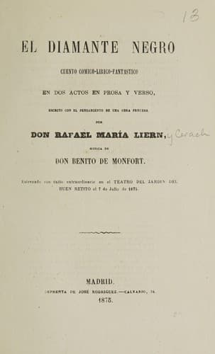 Tapa de El diamante negro