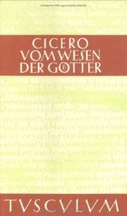 Tapa de Vom Wesen der Götter. Lateinisch - deutsch