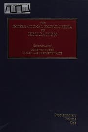 Tapa de The International Encyclopedia of Education, Supplementary Volume One
